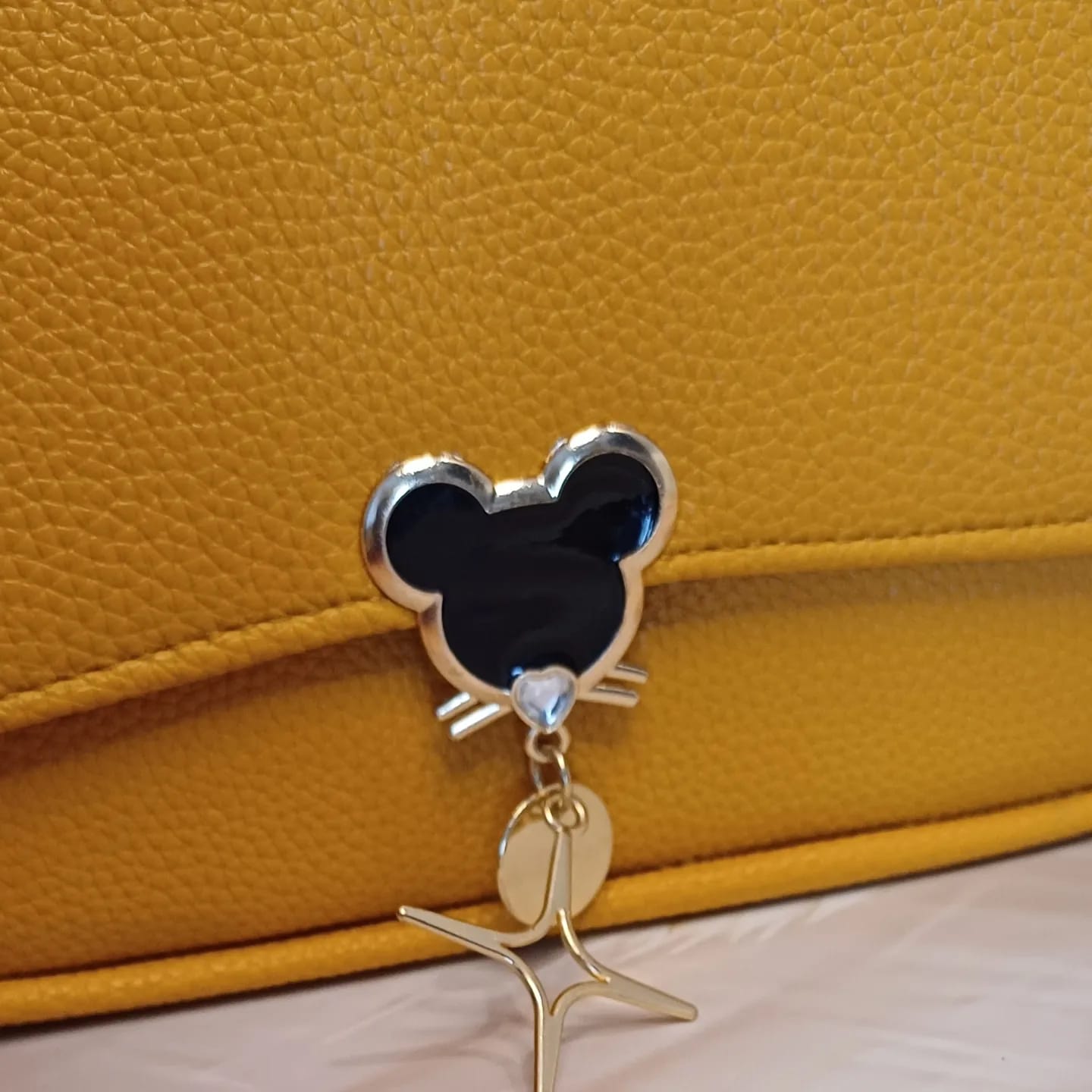 Yellow Mickey Lock Sling Bag